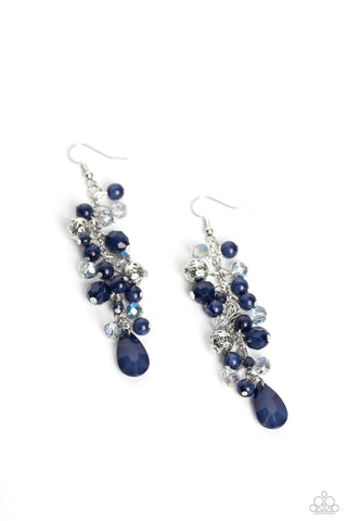 Paparazzi Accessories Cheeky Cascade - Blue Earrings