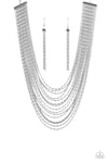 Paparazzi Accessories Cascading Chains - Silver Necklace