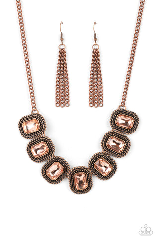 Paparazzi Accessories Iced Iron - Copper Necklace