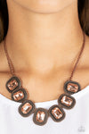 Paparazzi Accessories Iced Iron - Copper Necklace