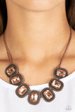 Paparazzi Accessories Iced Iron - Copper Necklace