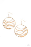 Paparazzi Accessories Fighting Fortune - Gold Earrings