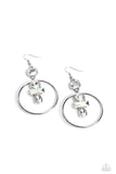 Paparazzi Accessories Geometric Glam - White Earrings