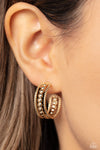 Paparazzi Accessories Dotted Darling - Gold Earrings