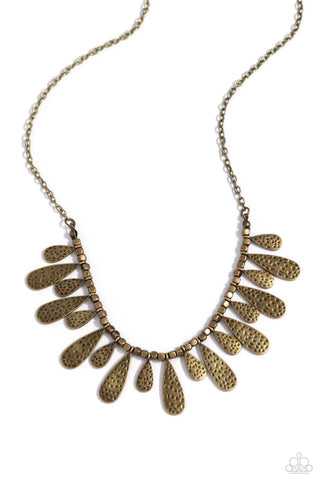 Paparazzi Accessories Compelling Confetti - Brass Necklace