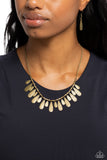 Paparazzi Accessories Compelling Confetti - Brass Necklace