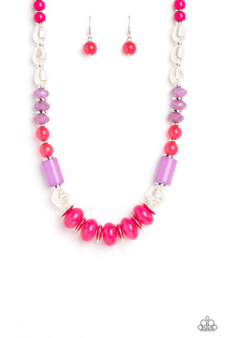 Paparazzi Accessories A SHEEN Slate - Pink Necklace