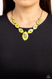 Paparazzi Accessories Pressed Flowers - Green Necklace