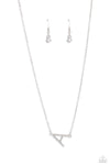 Paparazzi Accessories INITIALLY Yours - A - White Necklace