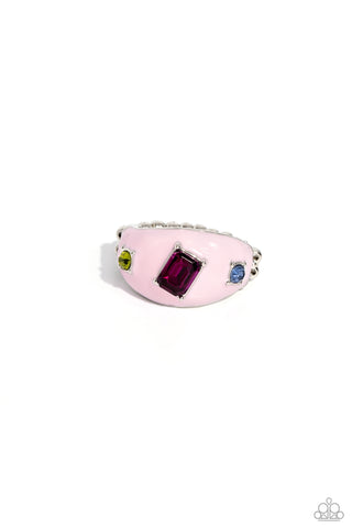 Paparazzi Accessories Blinding Behavior - Pink Ring