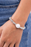 Paparazzi Accessories Chiseled Class - White Bracelet