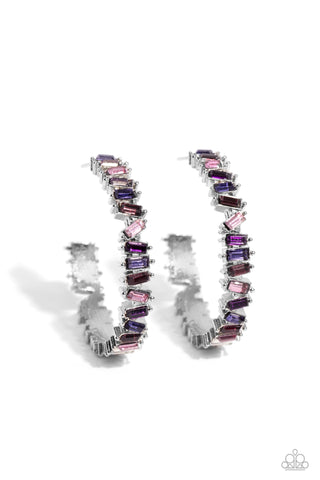 Paparazzi Accessories Effortless Emeralds - Purple Earrings