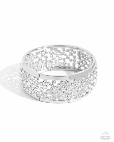 Paparazzi Accessories Subtly Scattered - White Bracelet