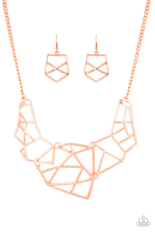 Paparazzi Accessories World Shattering - Copper Necklace