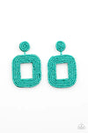 Paparazzi Accessories Beaded Bella Blue Earrings