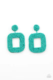 Paparazzi Accessories Beaded Bella Blue Earrings