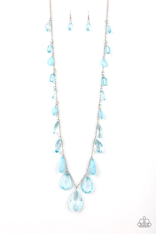 Paparazzi Accessories Glow and Steady Wins the Race Blue Necklace