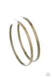 Paparazzi Accessories Lean Into the Curves Brass Earrings