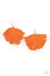 Paparazzi Accessories Macrame Mamba Orange Earring