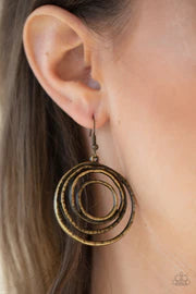 Paparazzi Accessories Spiraling Out of Control Copper Earrings