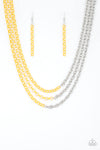 Paparazzi Accessories Turn Up the Volume Yellow Necklace