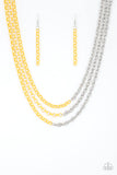 Paparazzi Accessories Turn Up the Volume Yellow Necklace