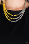 Paparazzi Accessories Turn Up the Volume Yellow Necklace