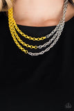 Paparazzi Accessories Turn Up the Volume Yellow Necklace