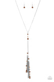 Paparazzi Accessories Timeless Tassels - Brown Necklace