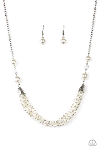 Paparazzi Accessories One-WOMAN Show - White Pearl Necklace