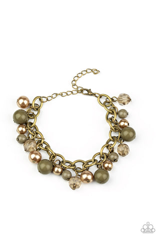 Paparazzi Accessories Grit and Glamour - Green Bracelet