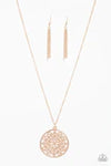 Paparazzi Accessories Mandala Melody Rose Gold Necklace