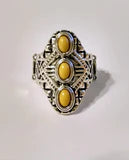 Paparazzi Accessories Mayan Motif Yellow Ring