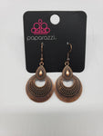 Paparazzi Accessories Mojave Mesquite Copper Earrings