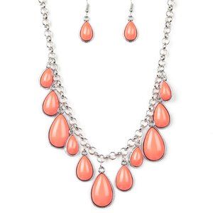 Paparazzi Accessories Jaw Dropping Diva Orange Necklace